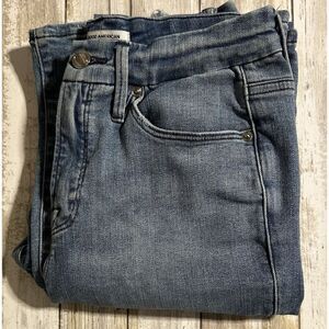 Good American Good Flare Jeans Distressed Medium‎ Wash Size 6 28 Style GF899T